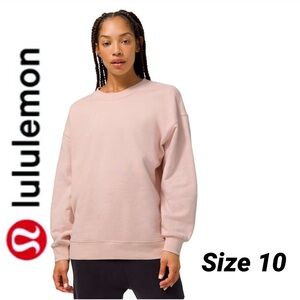 Lululemon Perfectly Oversized Crew Feather Pink size 10